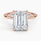 ecomposer-view with diamond shape-emerald, ecomposer-metal type-rose-gold-18k