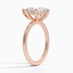 Pear Cut Diamond Solitaire Engagement Ring in Solid Gold⁠