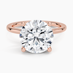 ecomposer-view with diamond shape-round, ecomposer-metal type-rose-gold-18k