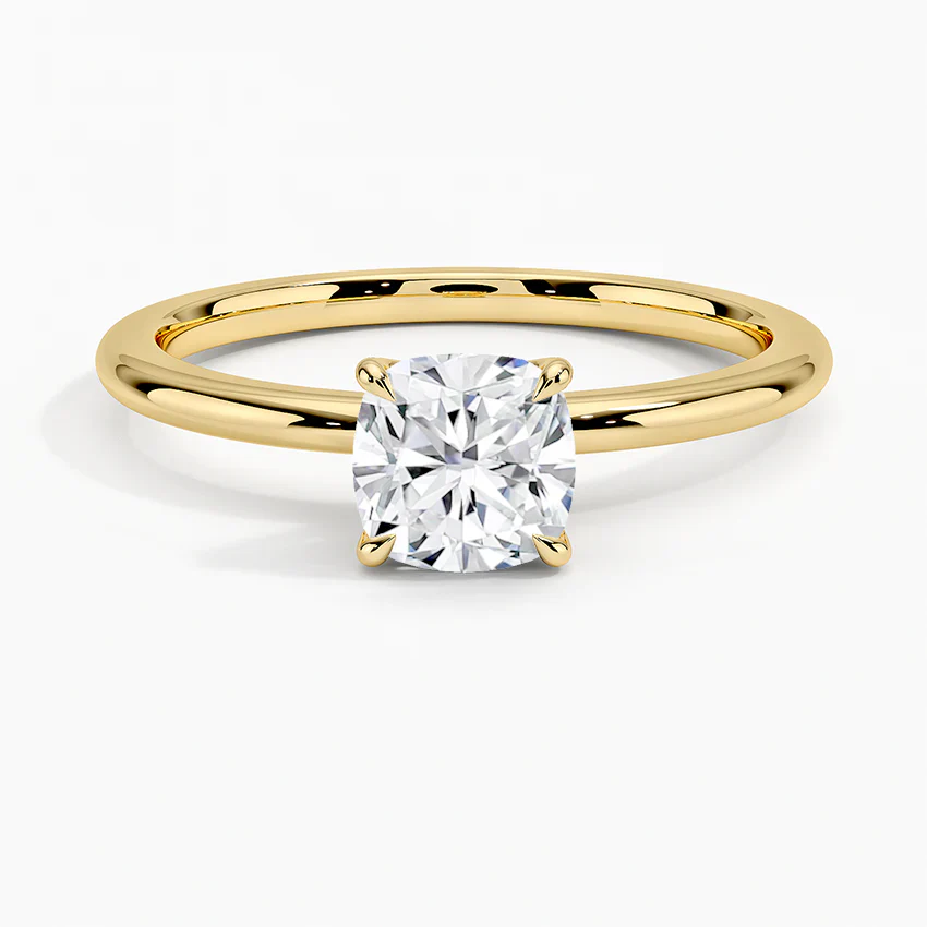 18K Solid Gold Timeless Solitaire Ring