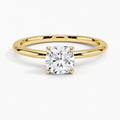 18K Solid Gold Timeless Solitaire Ring