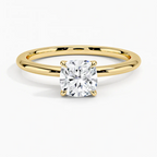 18K Solid Gold Timeless Solitaire Ring