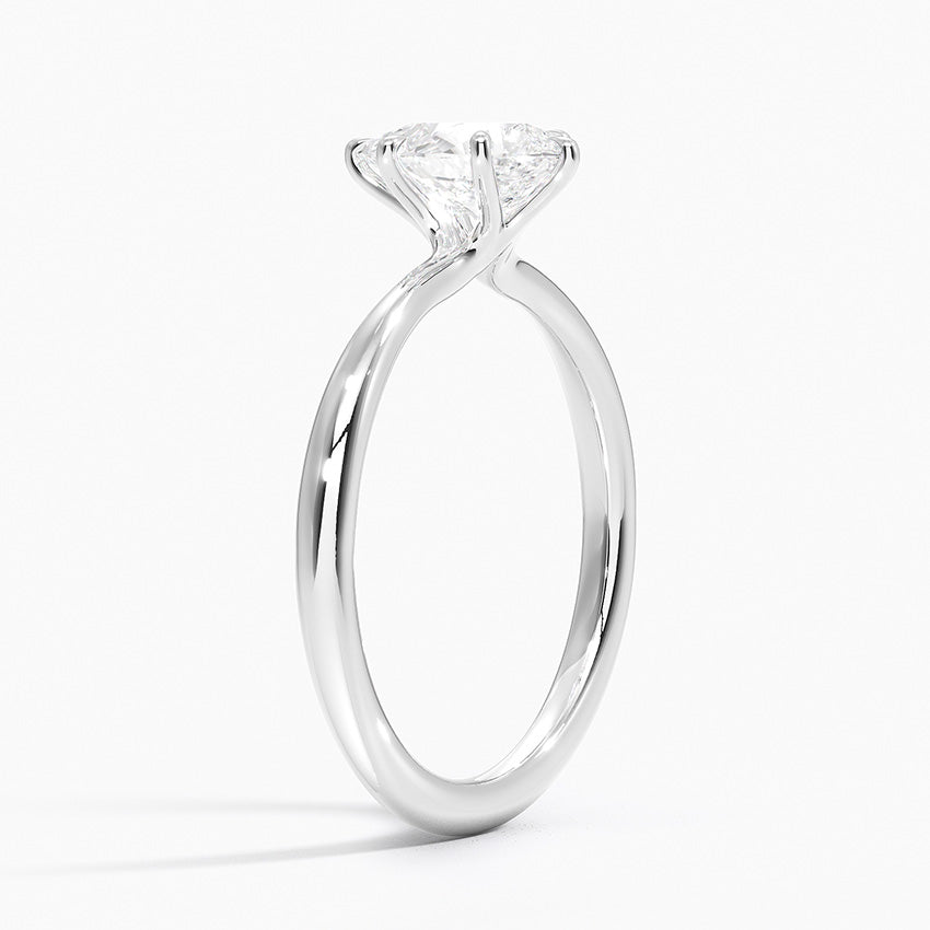 Pear Cut Solitaire Engagement Ring in Solid Gold⁠