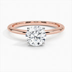 Classic Round Cut Solitaire Engagement Ring in Solid Gold⁠