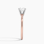 Classic Round Cut Solitaire Engagement Ring in Solid Gold⁠