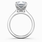 Radiant Cut Solitaire with Hidden Halo Split Shank Engagement Ring in Solid Gold⁠