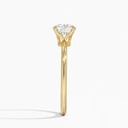Classic Round Cut Solitaire Engagement Ring in Solid Gold⁠