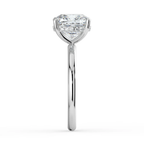 18K Solid Gold Cushion Hidden Halo Solitaire Lab Diamond Ring