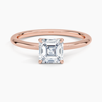 18K Solid Gold Four Prong Solitaire Ring