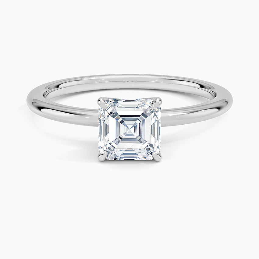 18K Solid Gold Four Prong Solitaire Ring