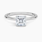 18K Solid Gold Four Prong Solitaire Ring