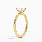 18K Solid Gold Four Prong Solitaire Ring