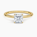18K Solid Gold Four Prong Solitaire Ring
