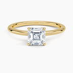 18K Solid Gold Four Prong Solitaire Ring
