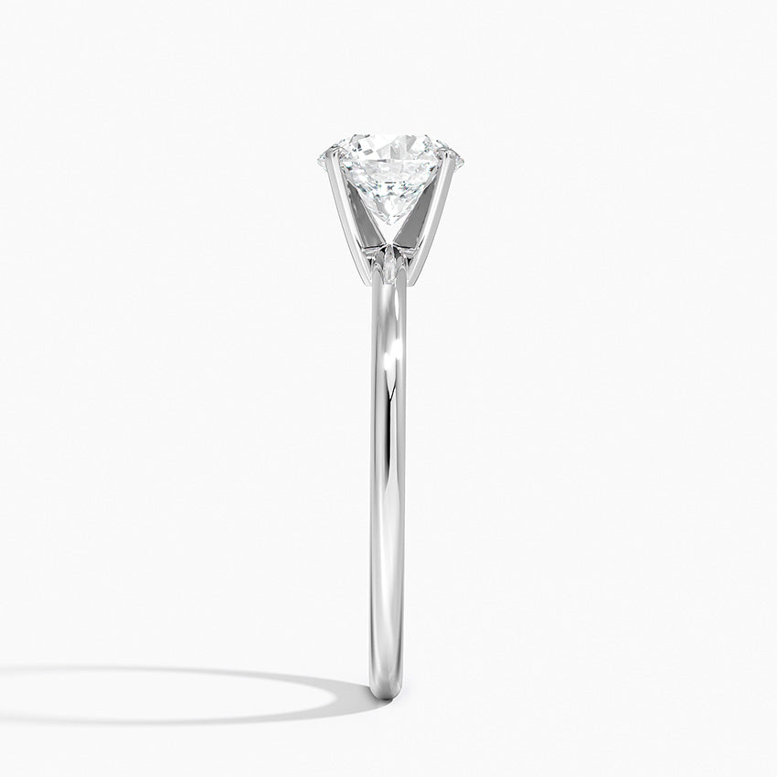 Classic Round Cut Solitaire Engagement Ring in Solid Gold⁠