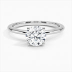 Classic Round Cut Solitaire Engagement Ring in Solid Gold⁠