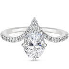 18K Solid Gold Neenah Unique Oval Lab Diamond Ring