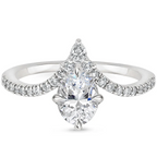 18K Solid Gold Neenah Unique Oval Lab Diamond Ring
