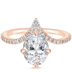 18K Solid Gold Neenah Unique Oval Lab Diamond Ring