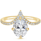 18K Solid Gold Neenah Unique Oval Lab Diamond Ring