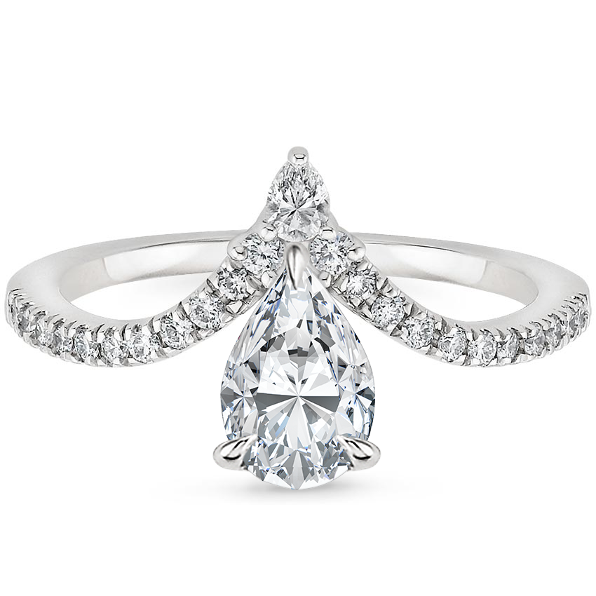 Neenah Unique Lab Grown Diamond Engagement Ring in 18k Gold - Pear