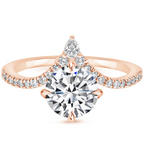 18K Solid Gold Neenah Round Diamond Engagement Ring