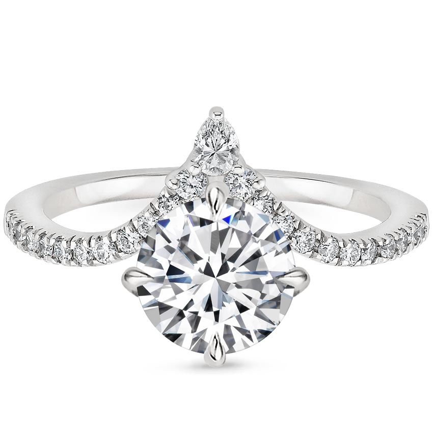 Neenah Lab Grown Diamond Engagement Ring in 18k Gold - Round