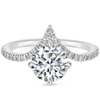18K Solid Gold Neenah Round Diamond Engagement Ring