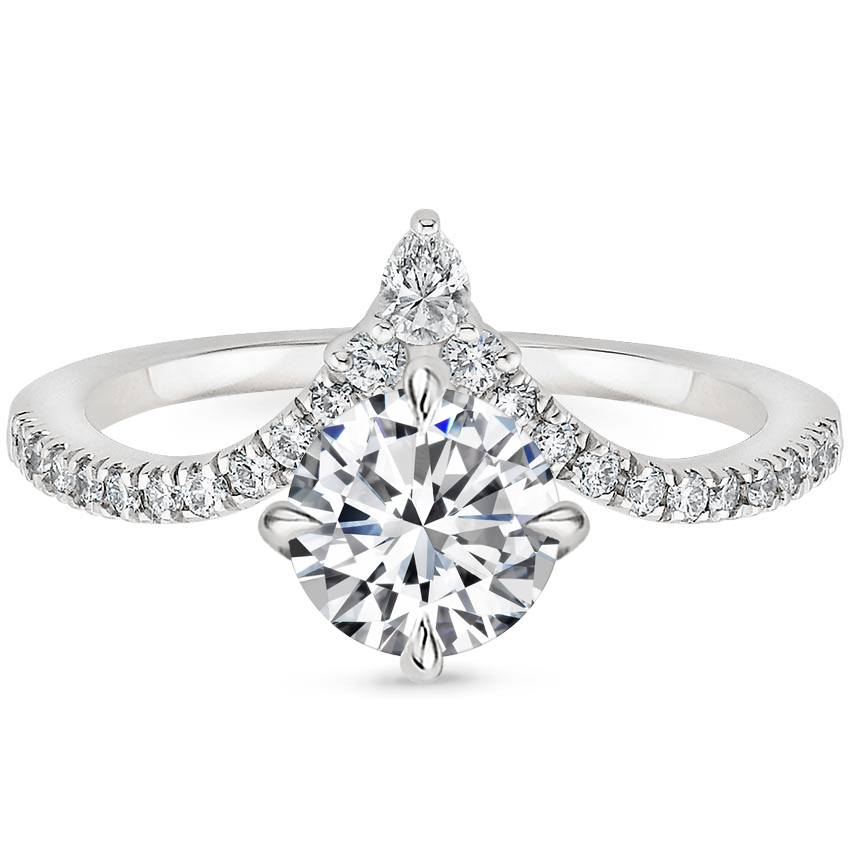 Neenah Lab Grown Diamond Engagement Ring in 18k Gold - Round
