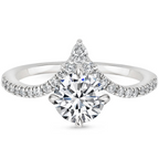 18K Solid Gold Neenah Round Diamond Engagement Ring