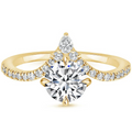 18K Solid Gold Neenah Round Diamond Engagement Ring