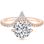 18K Solid Gold Neenah Round Diamond Engagement Ring