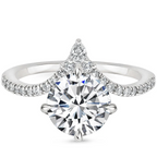 18K Solid Gold Neenah Round Diamond Engagement Ring