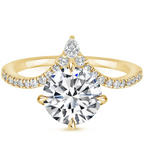 18K Solid Gold Neenah Round Diamond Engagement Ring