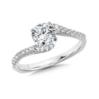 18K Solid Gold Aisha 1 Carat Round Lab Diamond Ring