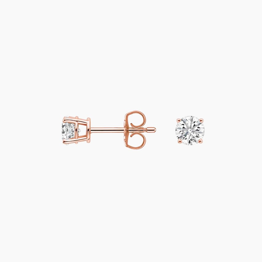 Round Stud Lab Diamond Earrings ( 0.12 ct * 2 ) 18K Gold