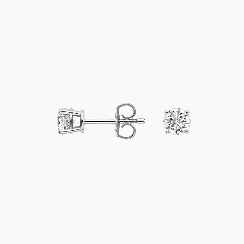 Round Stud Lab Diamond Earrings ( 0.15 ct * 2 ) 18K Gold