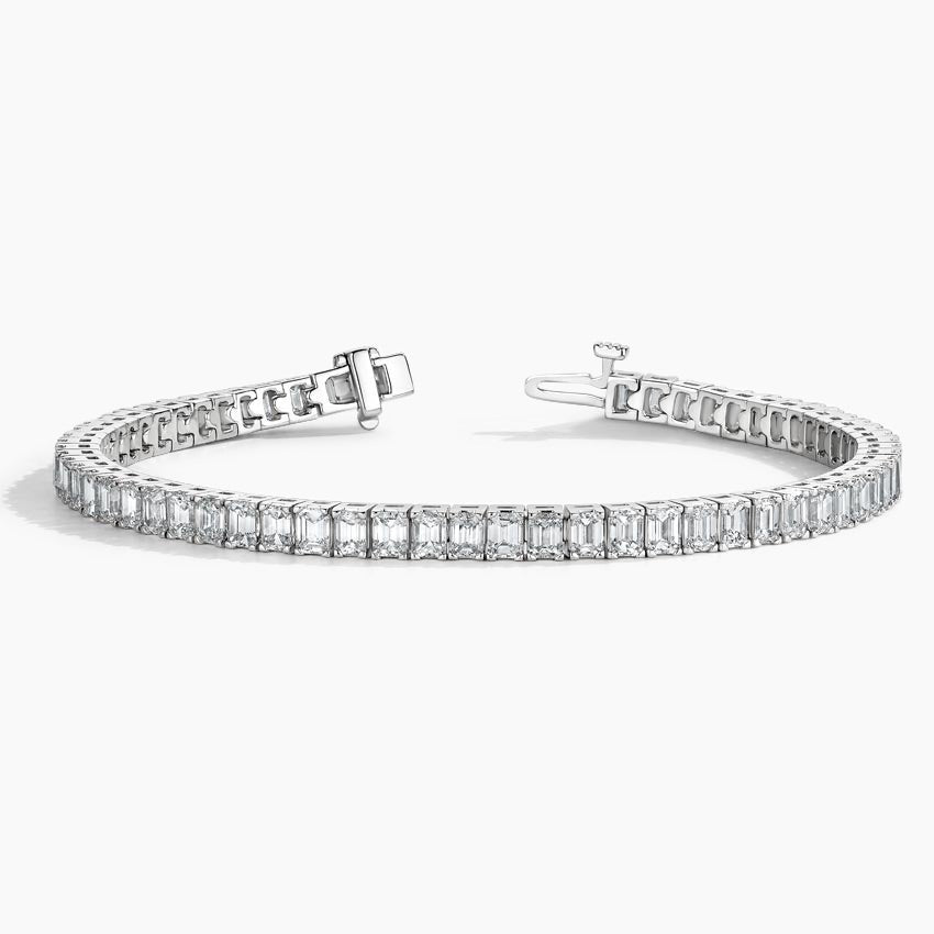 Emerald Tennis Lab Diamond Bracelet (9 ct. tw.) 18K Gold