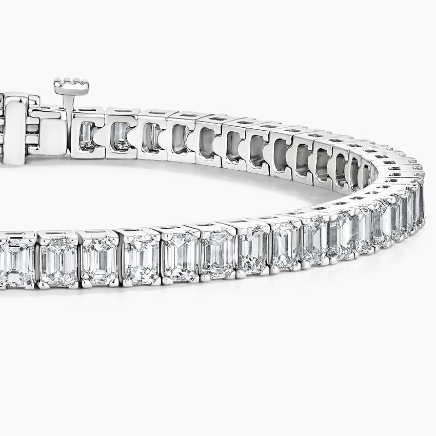 Emerald Tennis Lab Diamond Bracelet (9 ct. tw.) 18K Gold
