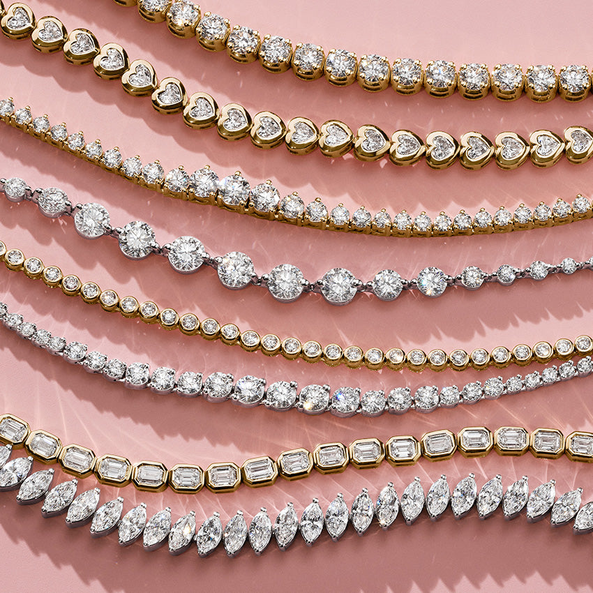 Marquise Tennis Lab Diamond Bracelet (8 ct. tw.) 18K Gold