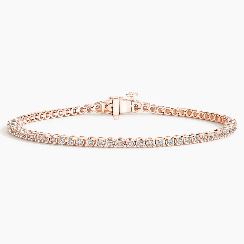 Round Bezel Tennis Bracelet ( 1 ct tw. ) 18K Gold