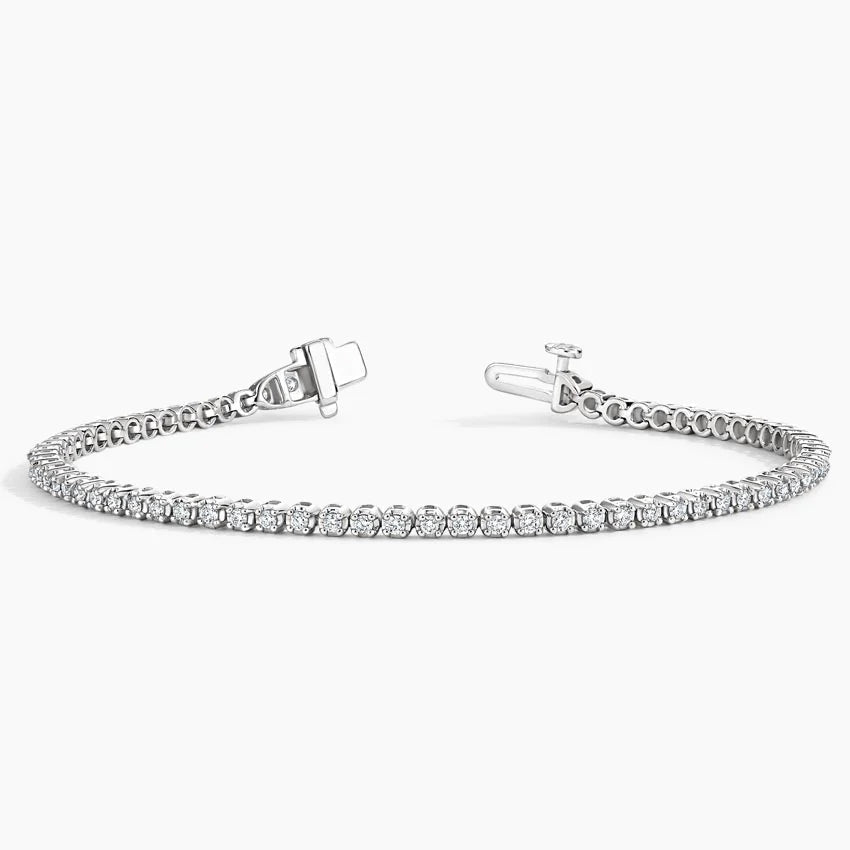 Round Bezel Tennis Bracelet ( 1 ct tw. ) 18K Gold