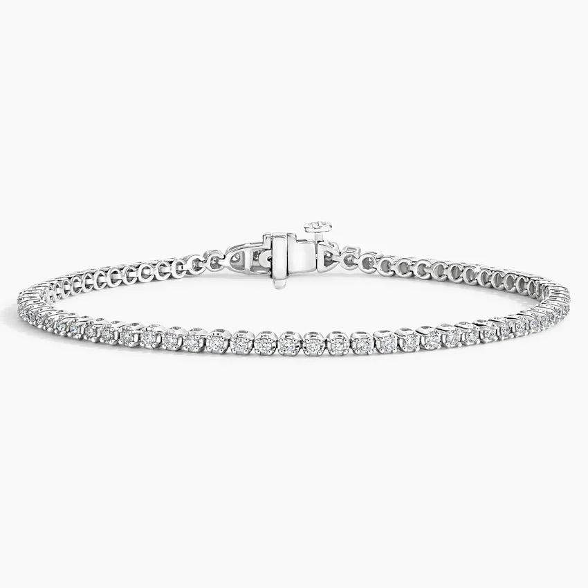 Round Bezel Tennis Bracelet ( 1 ct tw. ) 18K Gold