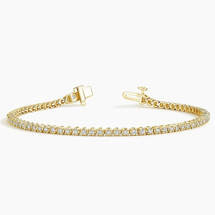 Round Bezel Tennis Bracelet ( 1 ct tw. ) 18K Gold