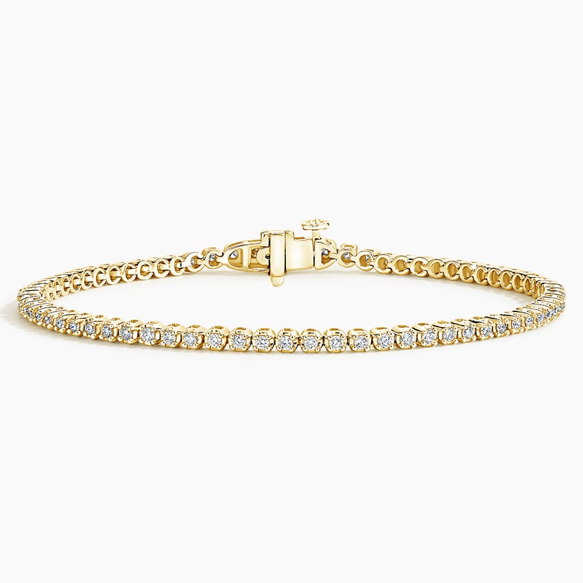 Round Bezel Tennis Bracelet ( 1 ct tw. ) 18K Gold