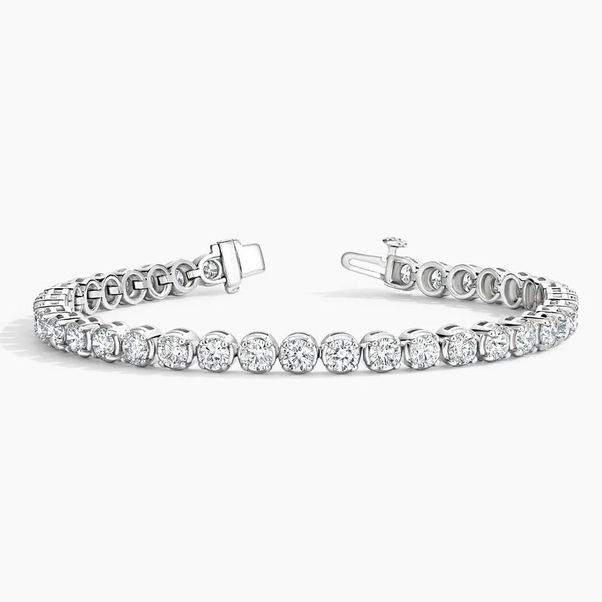 Round Bezel Tennis Bracelet ( 10 ct tw. ) 18K Gold