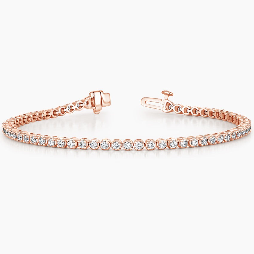 Round Bezel Tennis Bracelet ( 2 ct tw. ) 18K Gold