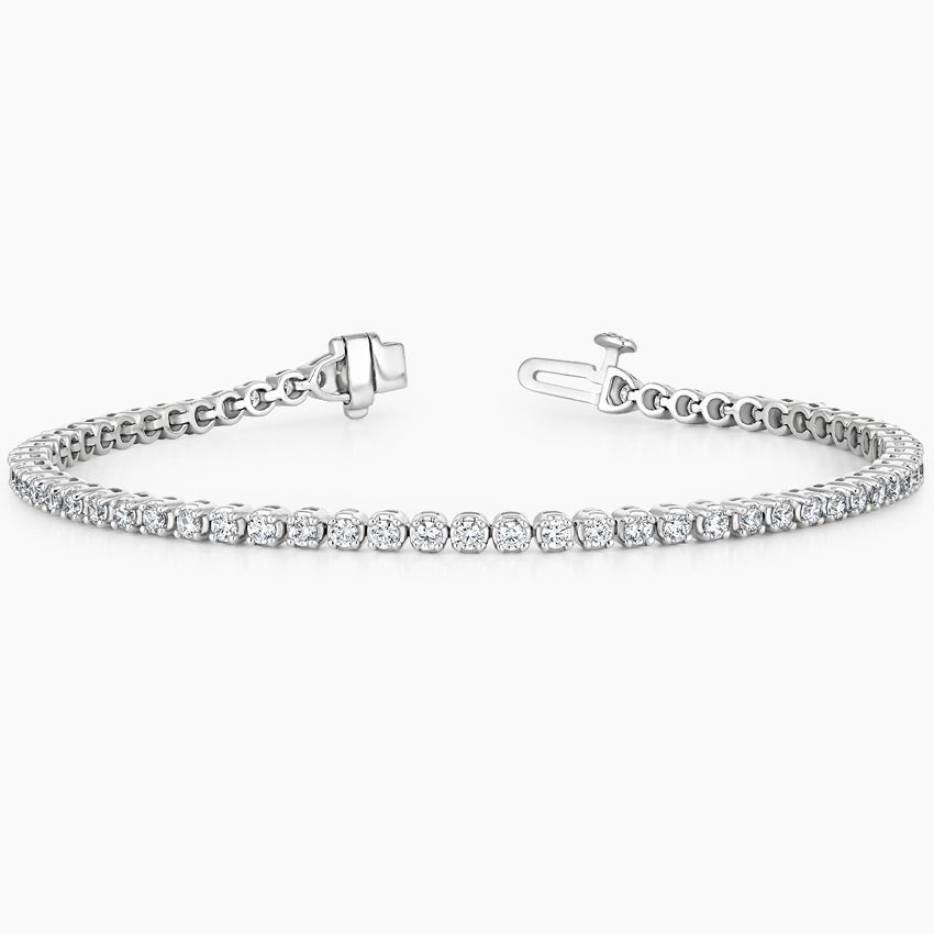 Round Bezel Tennis Bracelet ( 2 ct tw. ) 18K Gold