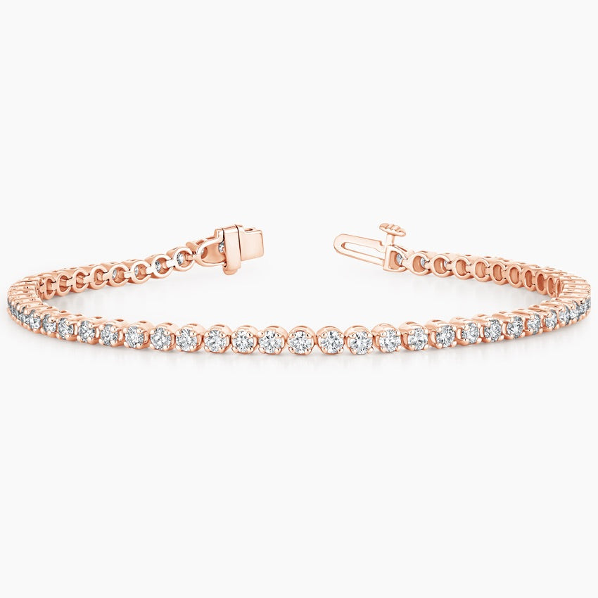 Round Bezel Tennis Bracelet ( 3 ct tw. ) 18K Gold