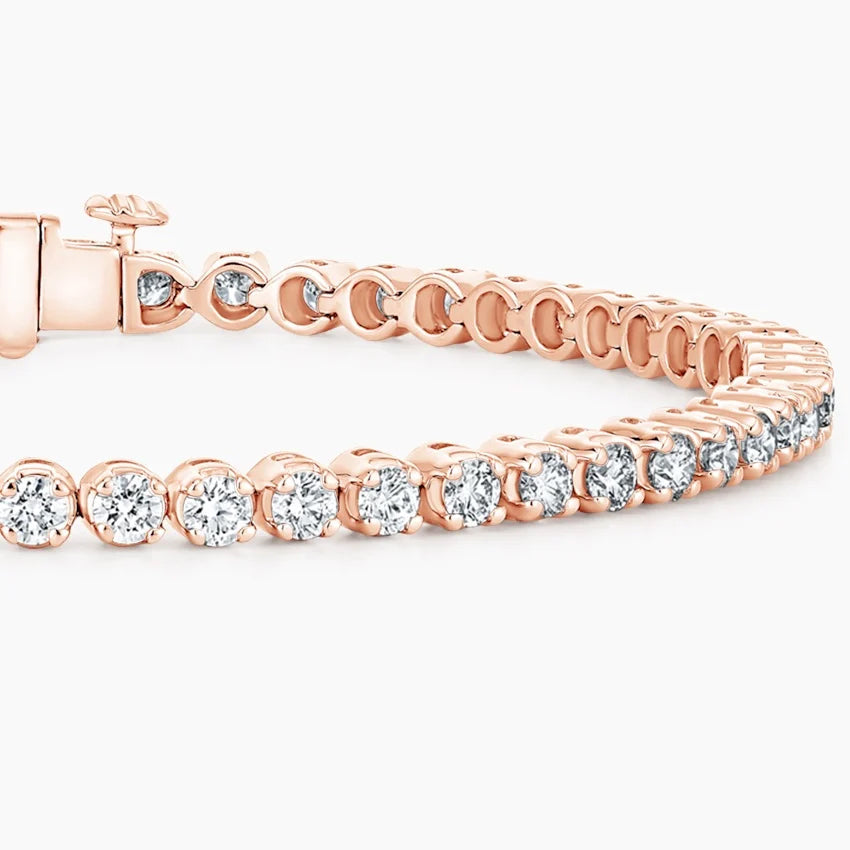Round Bezel Tennis Bracelet ( 3 ct tw. ) 18K Gold